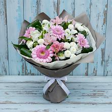 Букет цветов из:  Герберы, Альстромерии и Хризантемы в Невели