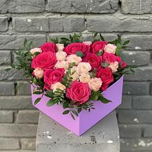 Цветочная композиция из Розы в коробке в Невели