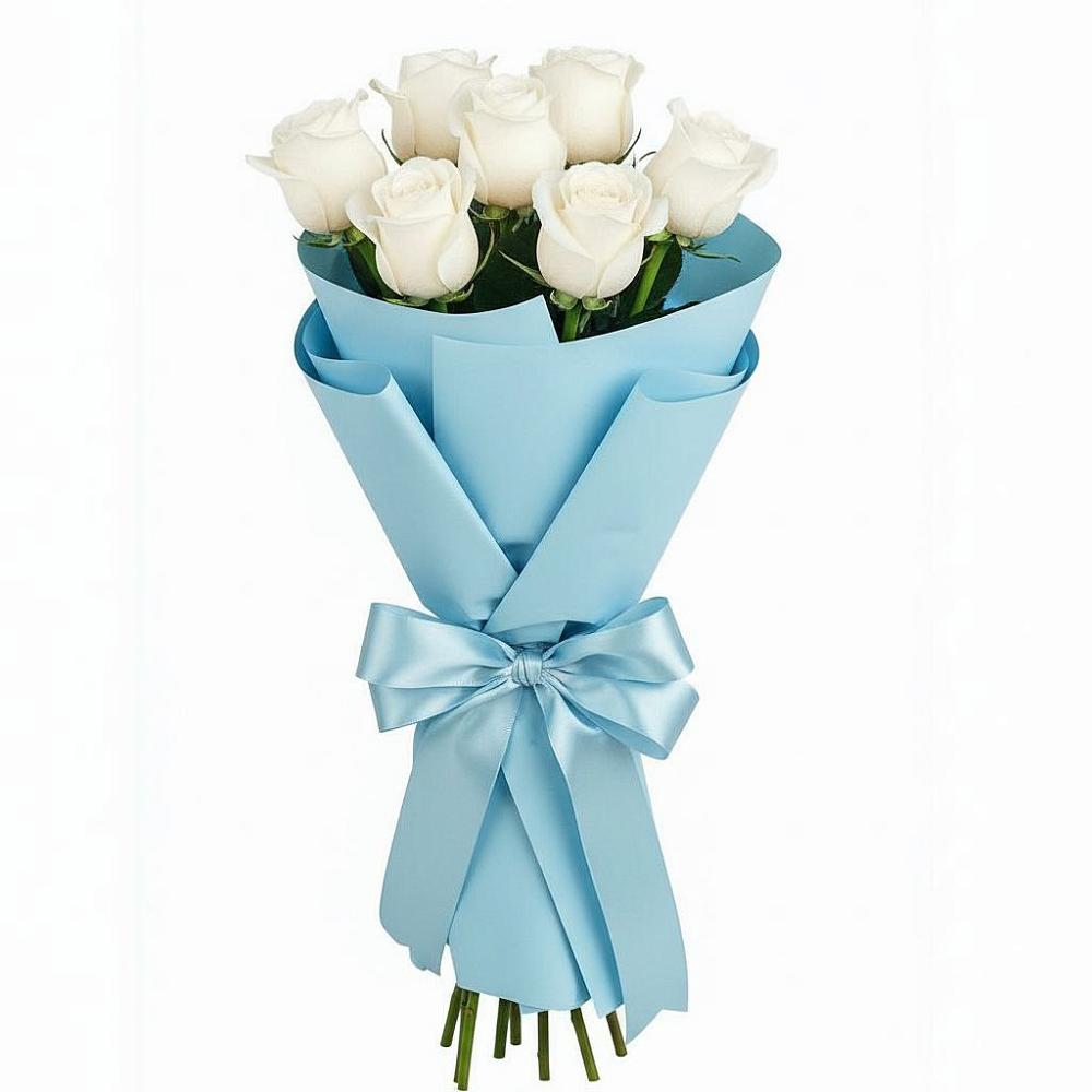 Букет 7 белых роз Проуд в Невели