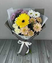Букет цветов из:  Розы, Герберы и Хризантемы в Невели