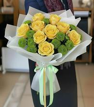 Букет цветов из:  Хризантемы и Розы в Невели