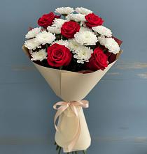 Букет цветов из:  Розы и Хризантемы в Невели