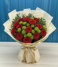 Букет цветов из:  Розы и Хризантемы в Невели