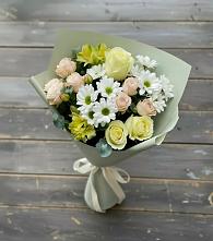 Букет цветов из:  Альстромерии, Розы и Хризантемы в Невели